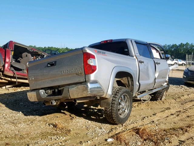 5TFDW5F15FX445279 - 2015 TOYOTA TUNDRA CRE SILVER photo 4