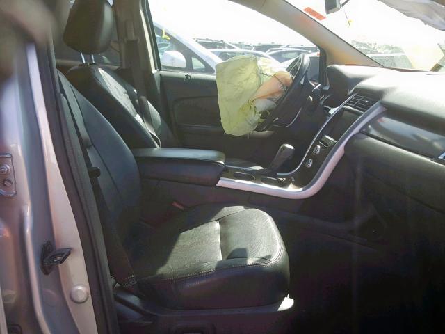 2FMDK3JC4DBE34735 - 2013 FORD EDGE SEL SILVER photo 5