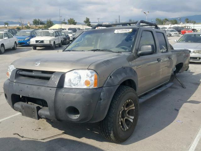 1N6ED29Y72C357074 - 2002 NISSAN FRONTIER C GREEN photo 2