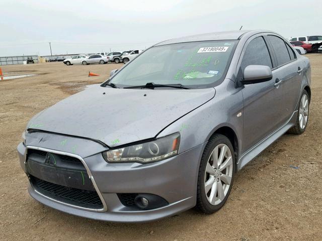 JA32U8FW7DU002820 - 2013 MITSUBISHI LANCER GT SILVER photo 2