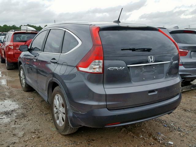 5J6RM4H77CL034633 - 2012 HONDA CR-V EXL GRAY photo 3