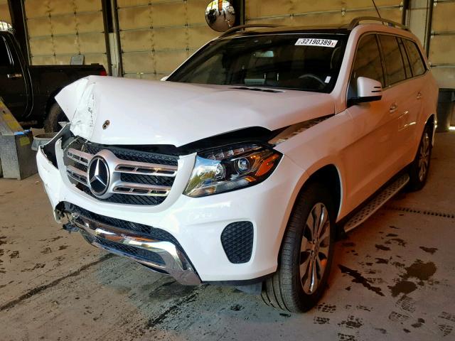 4JGDF6EE7KB225896 - 2019 MERCEDES-BENZ GLS 450 4M WHITE photo 2