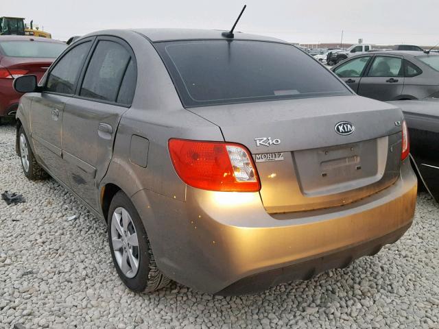 KNADH4A37A6658775 - 2010 KIA RIO LX GRAY photo 3