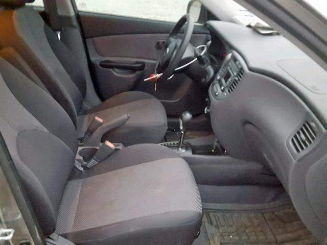 KNADH4A37A6658775 - 2010 KIA RIO LX GRAY photo 5