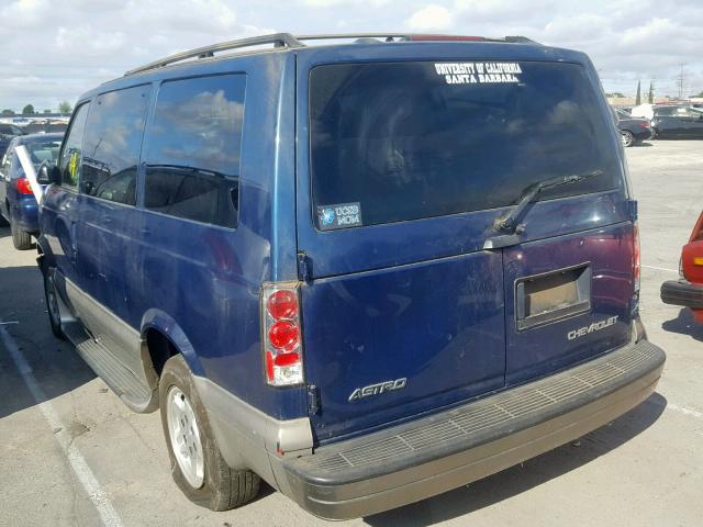 1GNDM19X44B101412 - 2004 CHEVROLET ASTRO BLUE photo 3