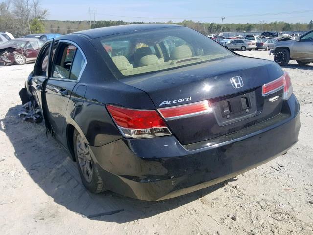 1HGCP2F48CA098497 - 2012 HONDA ACCORD LXP BLACK photo 3