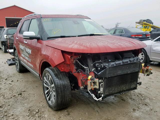 1FM5K8HT8HGA81079 - 2017 FORD EXPLORER P RED photo 1