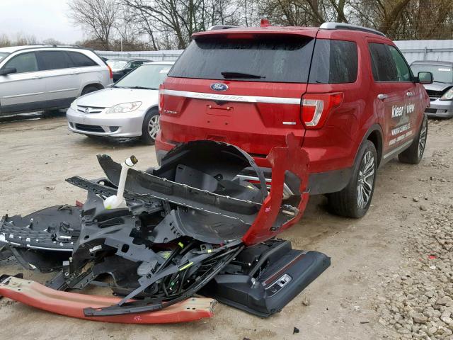 1FM5K8HT8HGA81079 - 2017 FORD EXPLORER P RED photo 4