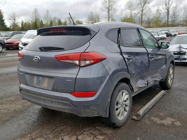 KM8J3CA47GU240076 - 2016 HYUNDAI TUCSON LIM GRAY photo 4