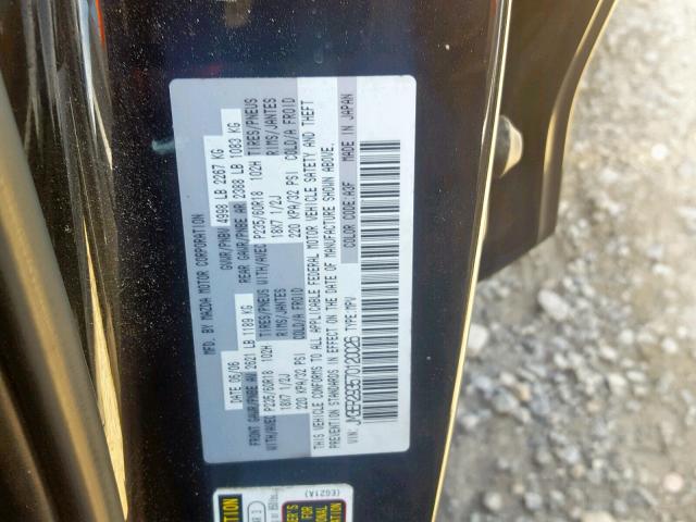 JM3ER293570120026 - 2007 MAZDA CX-7 BLACK photo 10