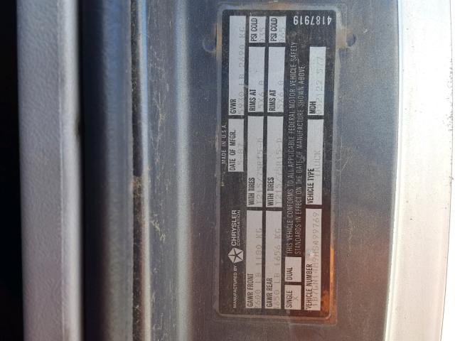 1B7GN14M9HS499769 - 1987 DODGE DAKOTA GRAY photo 10