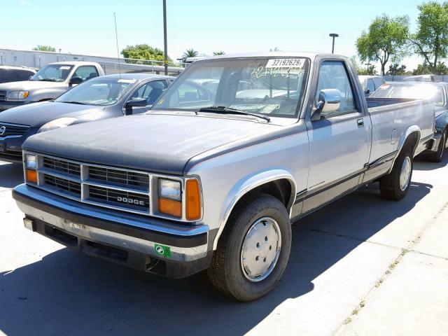 1B7GN14M9HS499769 - 1987 DODGE DAKOTA GRAY photo 2