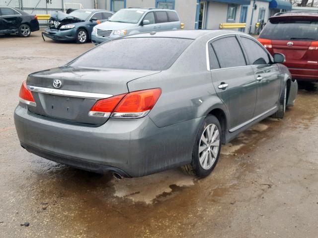 4T1BK3DB1BU403668 - 2011 TOYOTA AVALON BAS GRAY photo 4