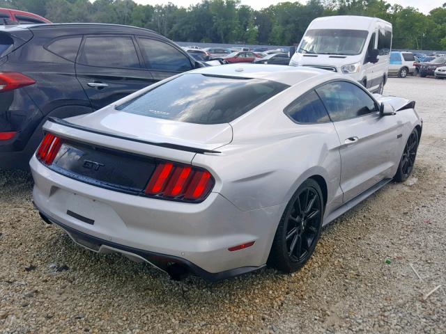 1FA6P8CF5G5271952 - 2016 FORD MUSTANG GT SILVER photo 4