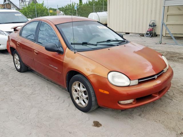 1B3ES46C2YD544336 - 2000 DODGE NEON BASE ORANGE photo 1