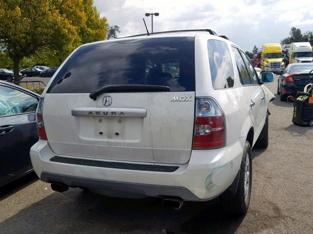 2HNYD18624H516734 - 2004 ACURA MDX TOURIN WHITE photo 4