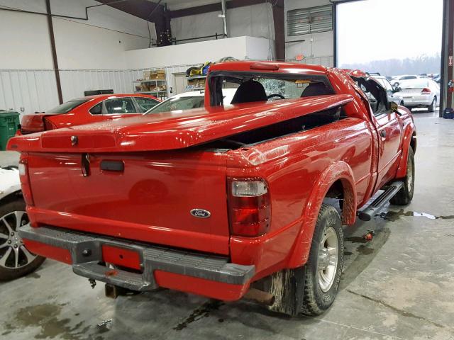 1FTYR10U33TA36978 - 2003 FORD RANGER RED photo 4
