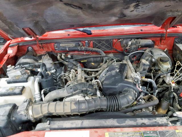 1FTYR10U33TA36978 - 2003 FORD RANGER RED photo 7