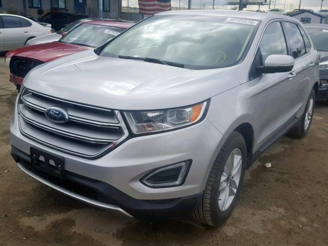 2FMPK4J94GBC14264 - 2016 FORD EDGE SEL SILVER photo 2