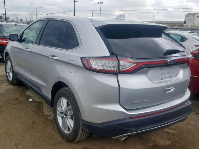 2FMPK4J94GBC14264 - 2016 FORD EDGE SEL SILVER photo 3