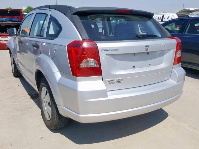 1B3HB28B67D555862 - 2007 DODGE CALIBER SILVER photo 3