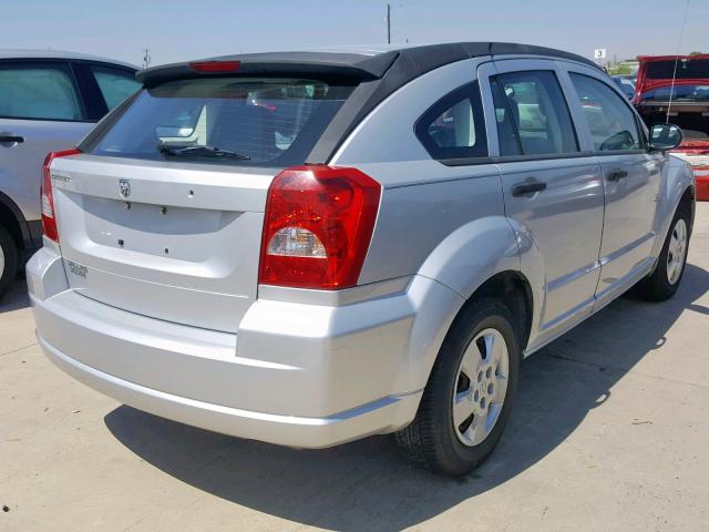 1B3HB28B67D555862 - 2007 DODGE CALIBER SILVER photo 4