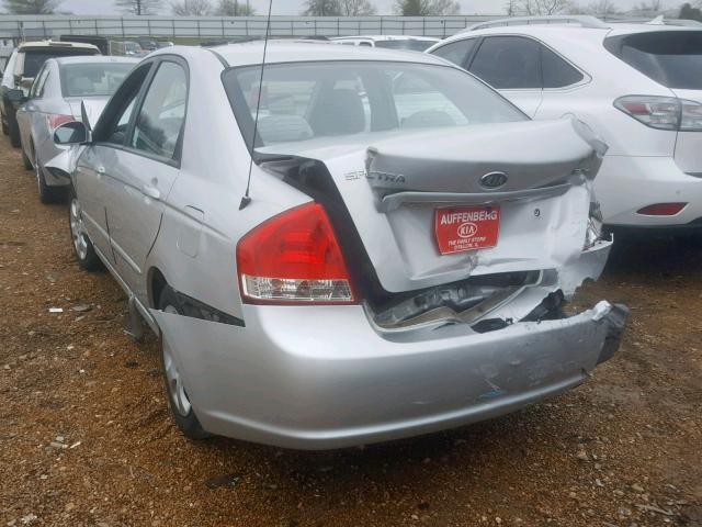 KNAFE221695652499 - 2009 KIA SPECTRA EX SILVER photo 3