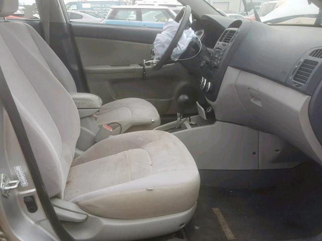 KNAFE221695652499 - 2009 KIA SPECTRA EX SILVER photo 5