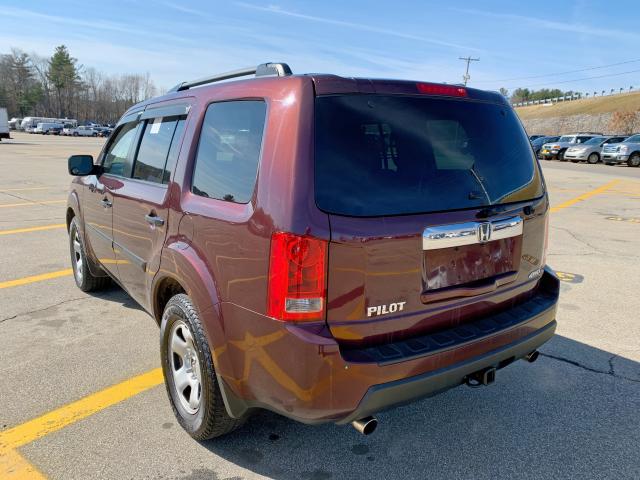 5FNYF4H29AB010155 - 2010 HONDA PILOT LX BURGUNDY photo 4