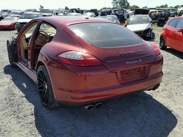 WP0AB2A74AL062541 - 2010 PORSCHE PANAMERA S RED photo 3