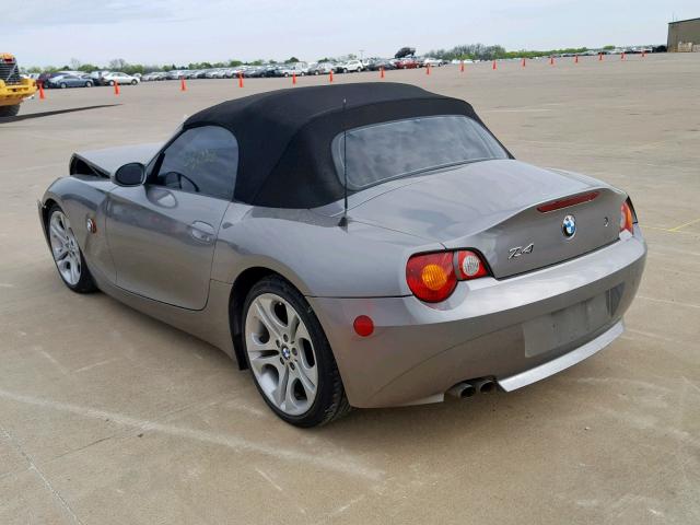 4USBT33403LS40551 - 2003 BMW Z4 2.5 GRAY photo 3