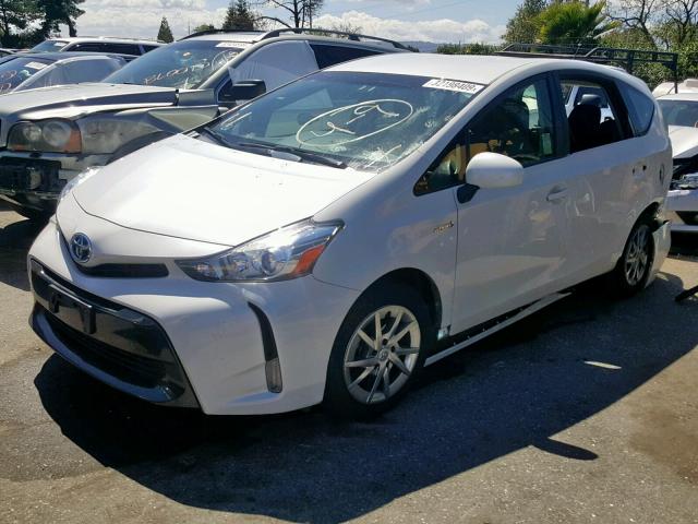 JTDZN3EU5GJ054386 - 2016 TOYOTA PRIUS V WHITE photo 2