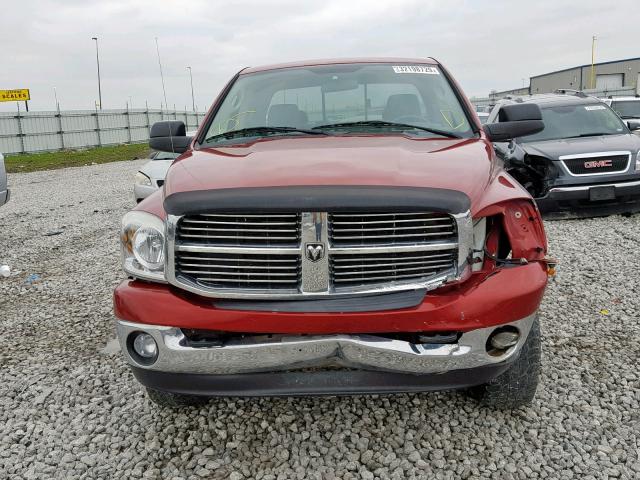 3D7KS28A38G213629 - 2008 DODGE RAM 2500 S RED photo 9