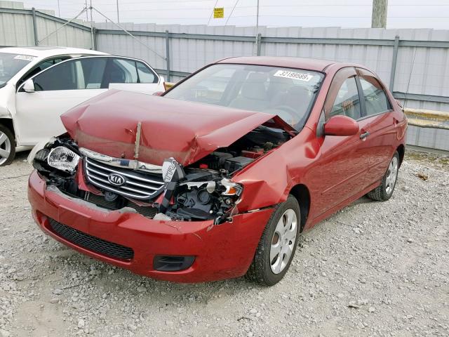 KNAFE221695658397 - 2009 KIA SPECTRA EX RED photo 2