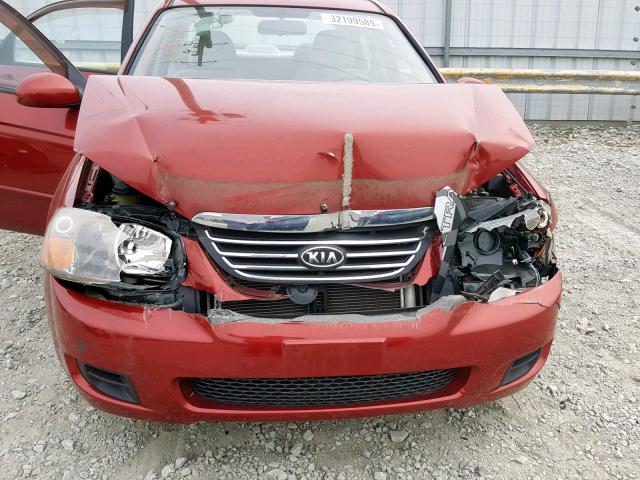 KNAFE221695658397 - 2009 KIA SPECTRA EX RED photo 9