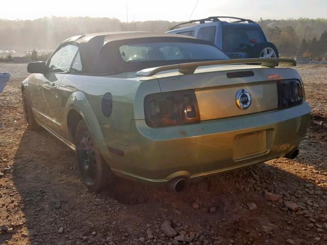 1ZVHT85H965212685 - 2006 FORD MUSTANG GT GREEN photo 3