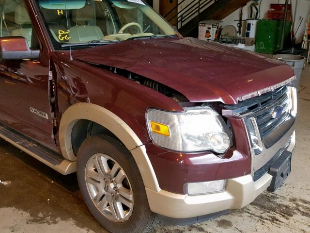 1FMEU74E56UA13378 - 2006 FORD EXPLORER E MAROON photo 9