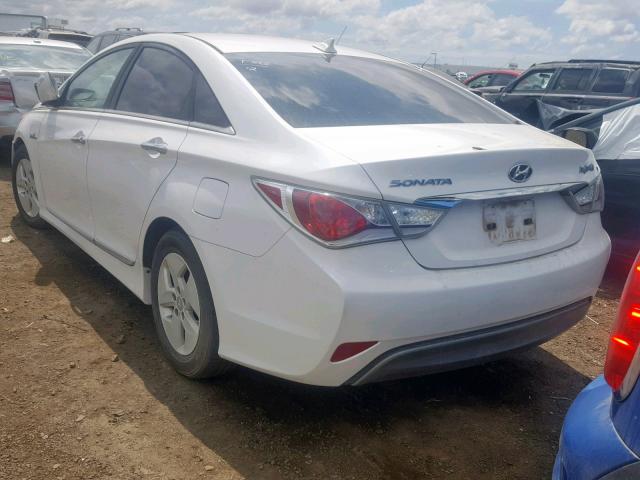 KMHEC4A48CA031769 - 2012 HYUNDAI SONATA HYB WHITE photo 3