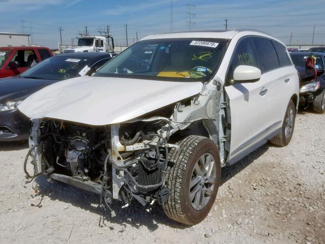 5N1AL0MN7DC349819 - 2013 INFINITI JX35 WHITE photo 2