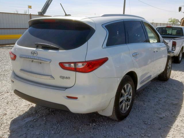 5N1AL0MN7DC349819 - 2013 INFINITI JX35 WHITE photo 4