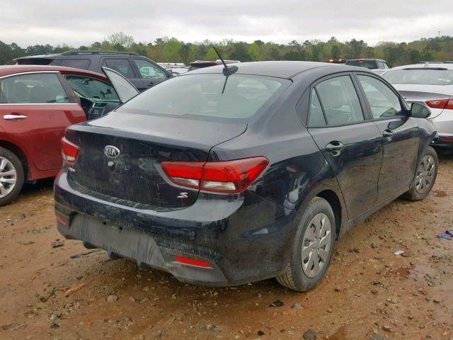 3KPA24AB6KE158584 - 2019 KIA RIO S BLACK photo 4