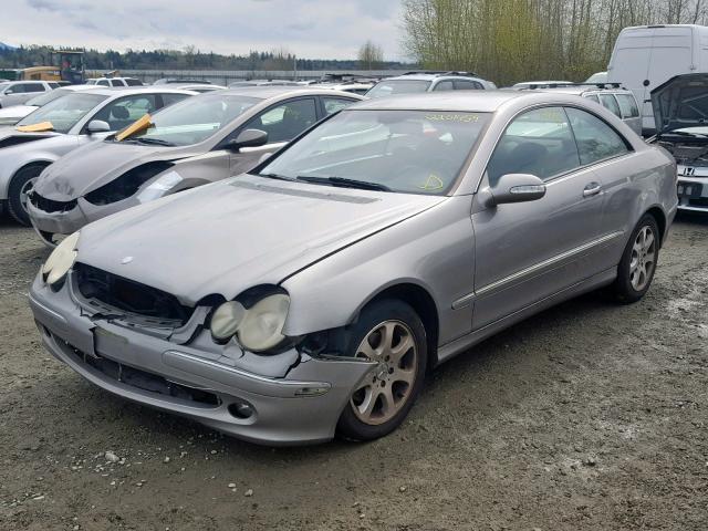 WDBTJ65J43F057381 - 2003 MERCEDES-BENZ CLK 320C SILVER photo 2