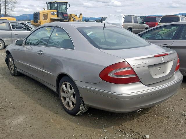 WDBTJ65J43F057381 - 2003 MERCEDES-BENZ CLK 320C SILVER photo 3