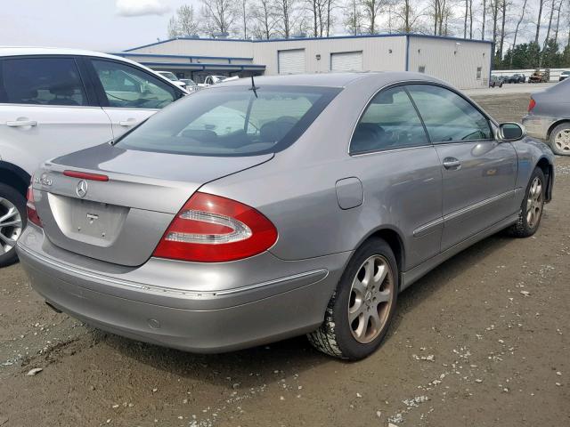 WDBTJ65J43F057381 - 2003 MERCEDES-BENZ CLK 320C SILVER photo 4