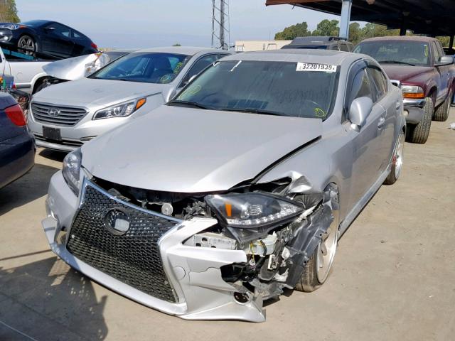 JTHBE262782015303 - 2008 LEXUS IS 350 SILVER photo 2