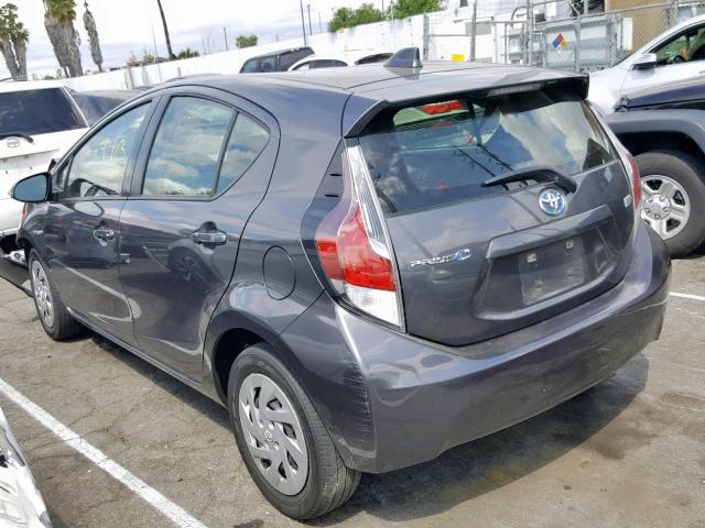 JTDKDTB34G1128722 - 2016 TOYOTA PRIUS C GRAY photo 3