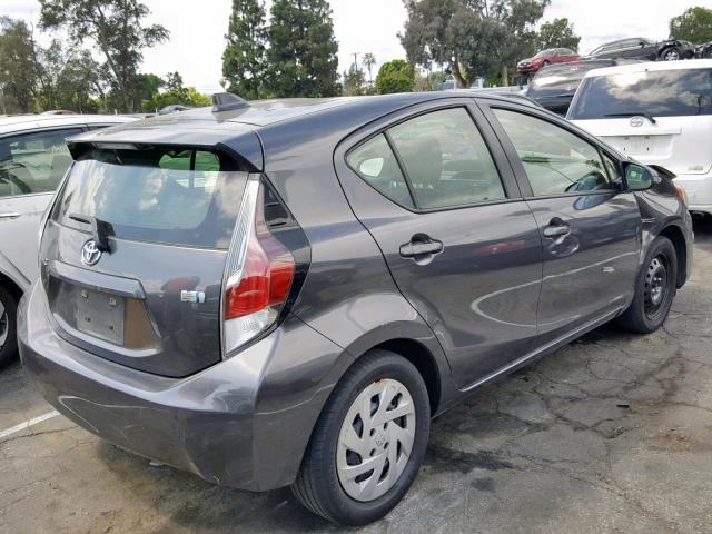 JTDKDTB34G1128722 - 2016 TOYOTA PRIUS C GRAY photo 4