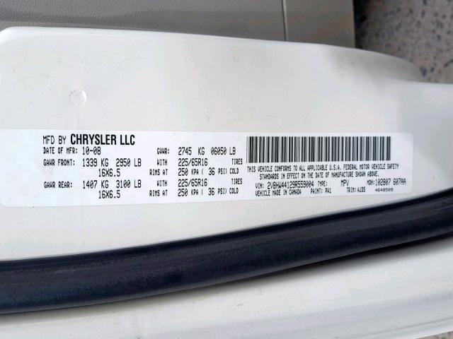 2V8HW44129R559004 - 2009 VOLKSWAGEN ROUTAN S WHITE photo 10