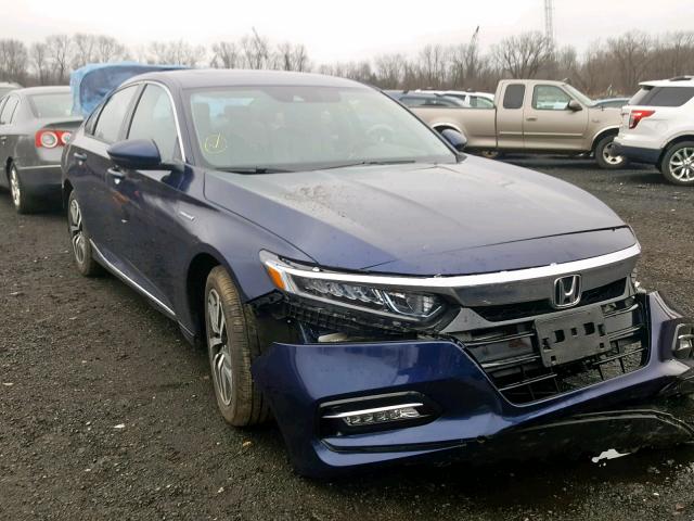 1HGCV3F54JA007145 - 2018 HONDA ACCORD HYB BLUE photo 1