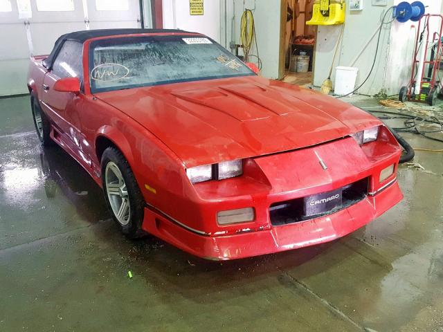 1G1FP33E1ML179192 - 1991 CHEVROLET CAMARO RS RED photo 1